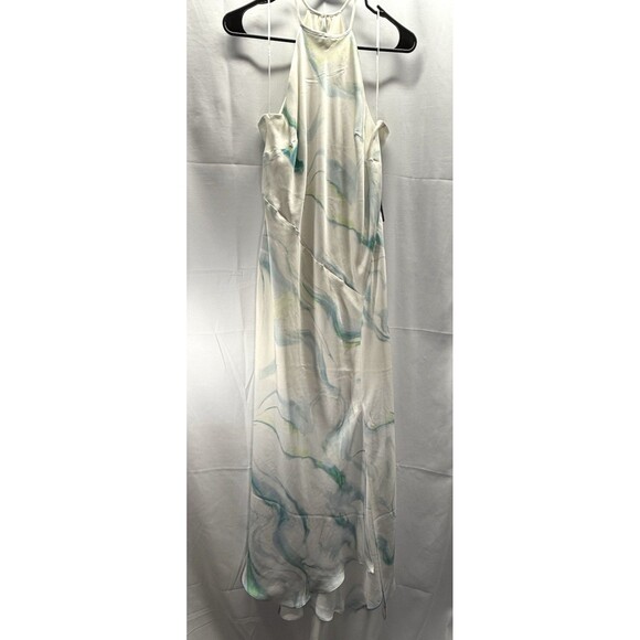 Express Dresses & Skirts - Express Abstract Marble Halter Neck Long Dress Sz L NWT